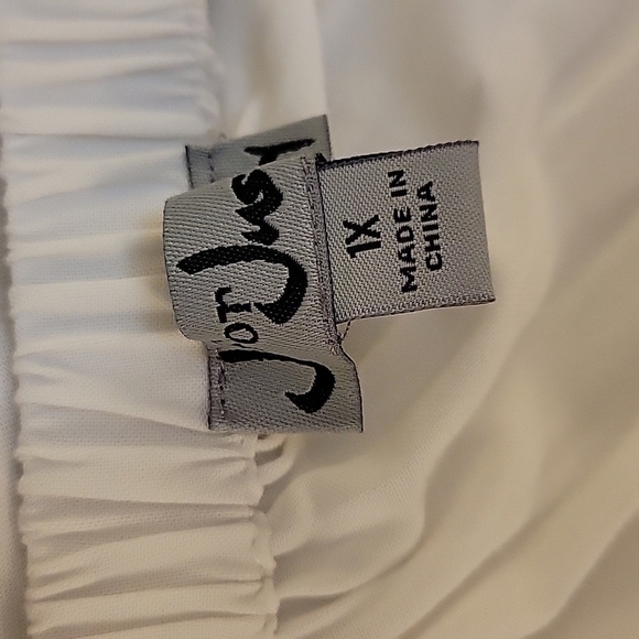 J FOR JUSTIFY White Off Shoulder Embroidered Hi-Lo Walk Through Peasant Dress - Picture 9 of 11